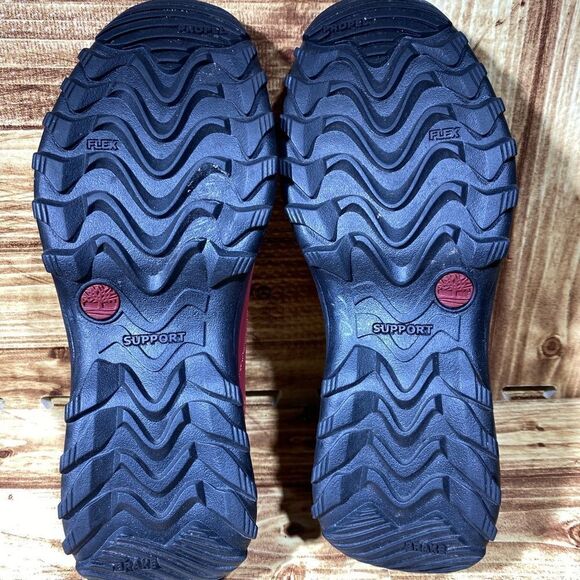 TIMBERLAND Red Suede Leather Slide, Mule/Clog, 7Med - Picture 5 of 7